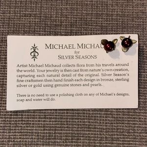 Michael Michaud Cranberry Stud Earrings